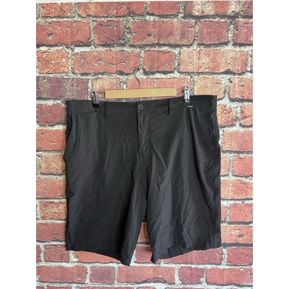 Hurley Mens Black Chino Shorts Size 38 Athletic Breathable